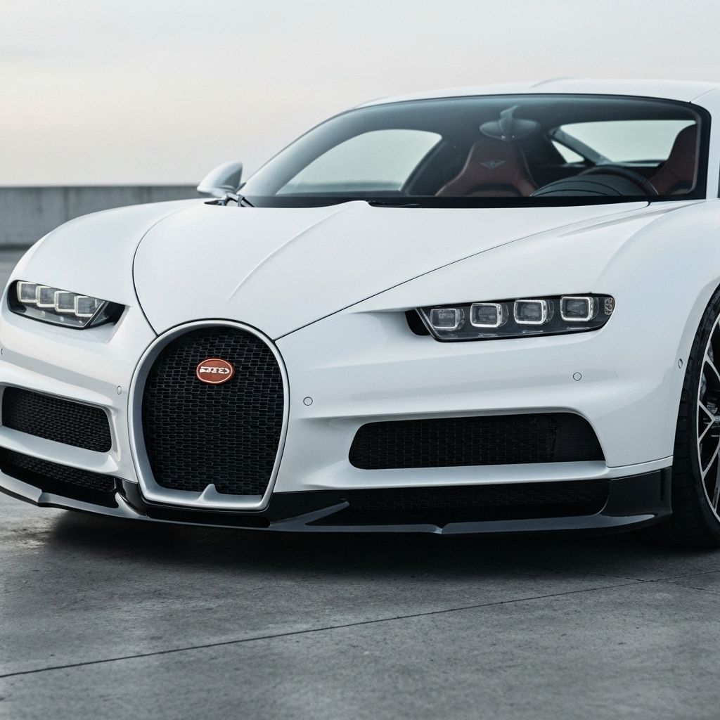 White Bugatti front